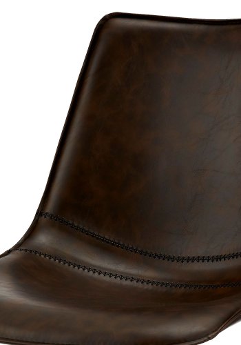 Isabel svingbar spisestol - svart/brunt kunstskinn, uten armlener