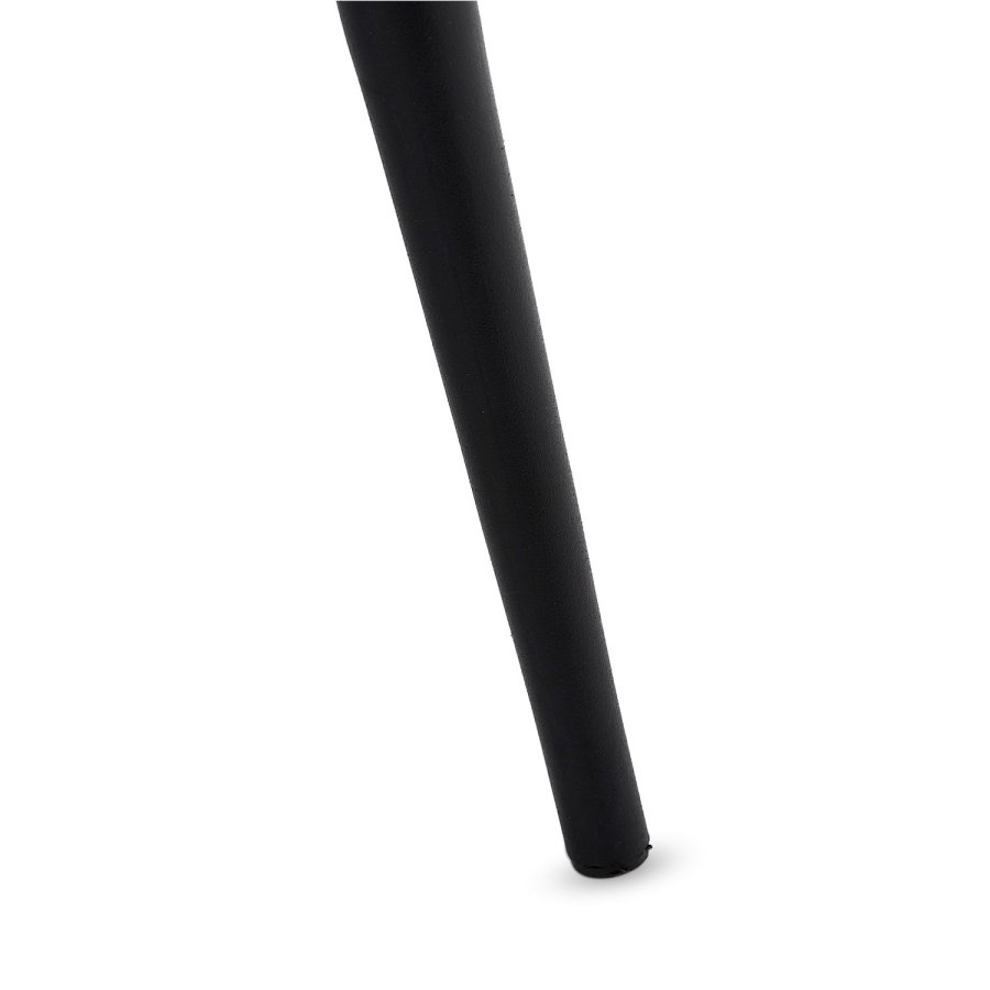 Maria spisestol - sort kunstskinn og sorte ben, med armlener