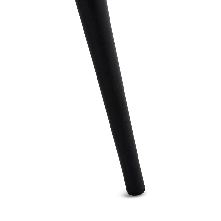 Maria spisestol - mrkebrunt kunstskinn og svarte ben, m. armlener