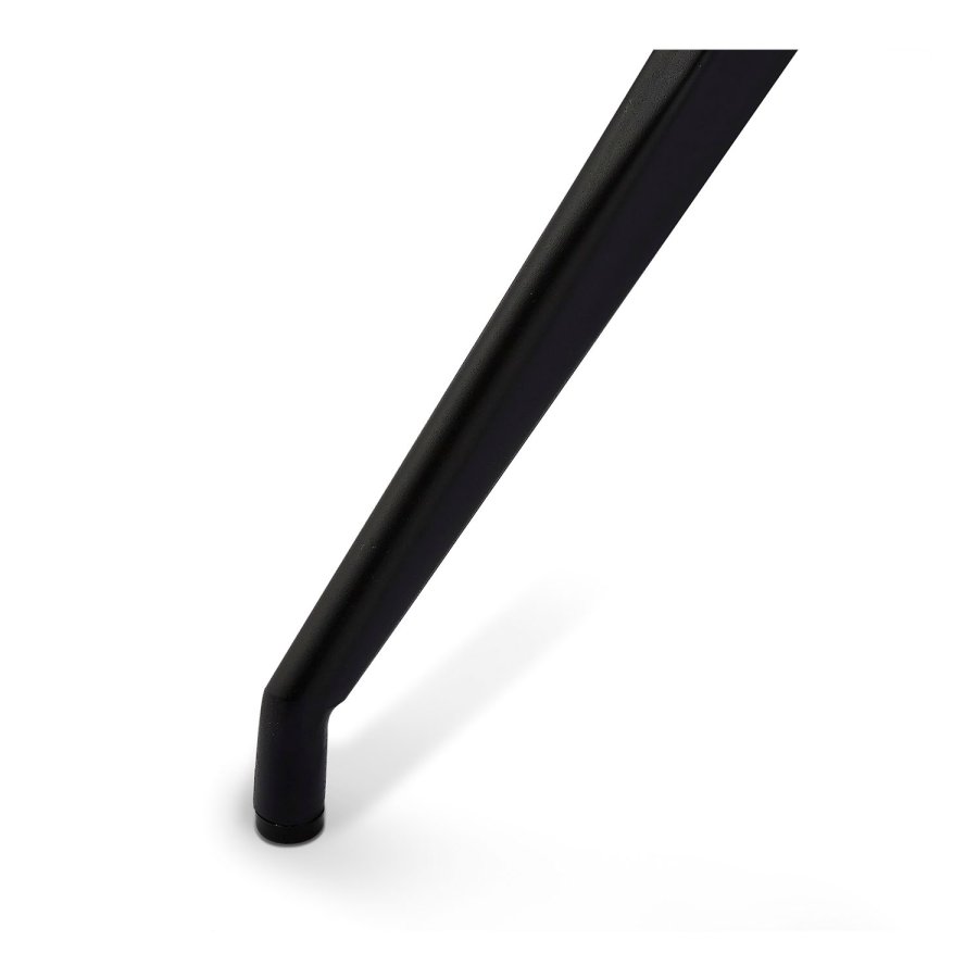 Isabel svingbar spisestol - svart kunstskinn og svarte ben