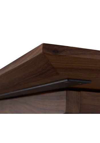 Esstisch Tokyo – Braun/Schwarznuss/Metall, mit Schmetterlingstischplatte (200(250)x100)