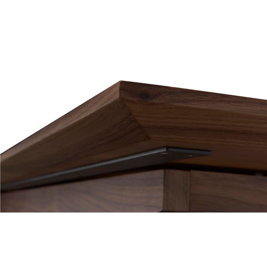 Esstisch Tokyo – Braun/Schwarznuss/Metall, mit Schmetterlingstischplatte (200(250)x100)