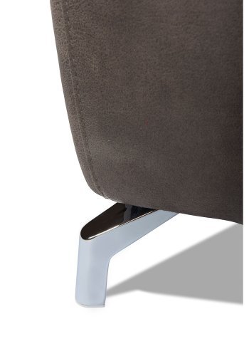 Selesta Sofa - grauer Stoff, mit hoher Rückenlehne und verstellbaren Sitzen, 3 Personen