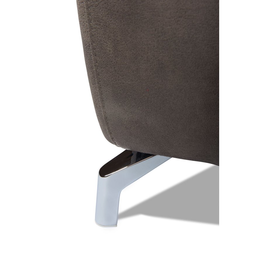 Selesta Sofa - grauer Stoff, mit hoher Rückenlehne und verstellbaren Sitzen, 3 Personen