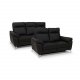 Selesta 2-manns sofa - sort skinn