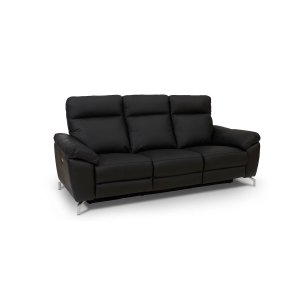 Selesta 3 seter sofa - svart skinn