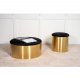 VENTURE DESIGN DESIGN-Pouf – schwarzer Samt und Messingmetall (45)