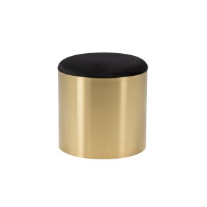 VENTURE DESIGN DESIGN puf - sort velour og messing metal (45)