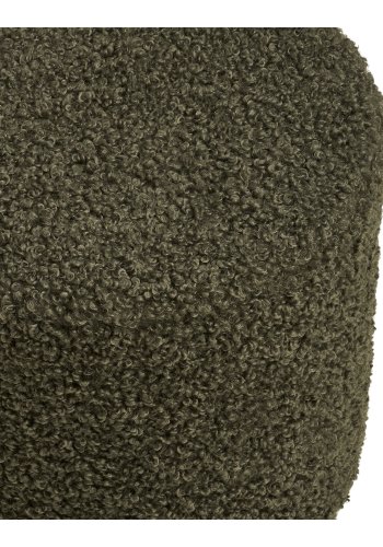 HOUSE NORDIC Ejby sittpuff, rund - gr&ouml;n nallebj&ouml;rn polyestertyg (�34)