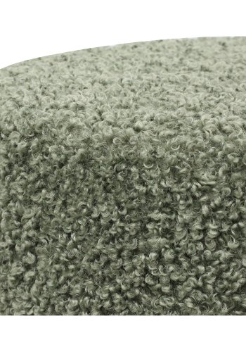 HOUSE NORDIC Ejby sittpuff, rund - gr&ouml;n nallebj&ouml;rn polyestertyg (�34)