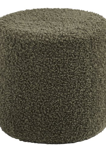 HOUSE NORDIC Ejby sittpuff, rund - gr&ouml;n nallebj&ouml;rn polyestertyg (�34)