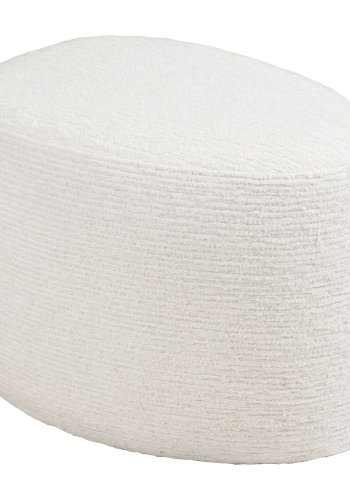 HOUSE NORDIC Hilo puff, trekantig - offwhite chenille polyestertyg (55x40)