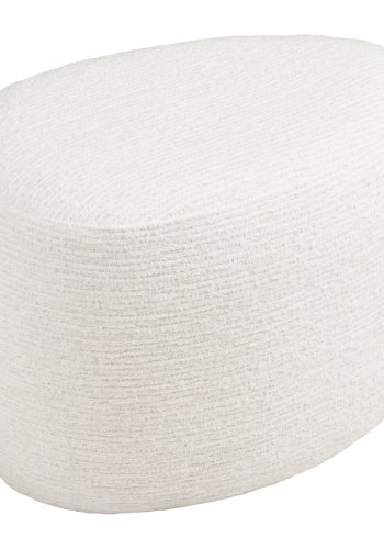HOUSE NORDIC Hilo puff, trekantig - offwhite chenille polyestertyg (55x40)