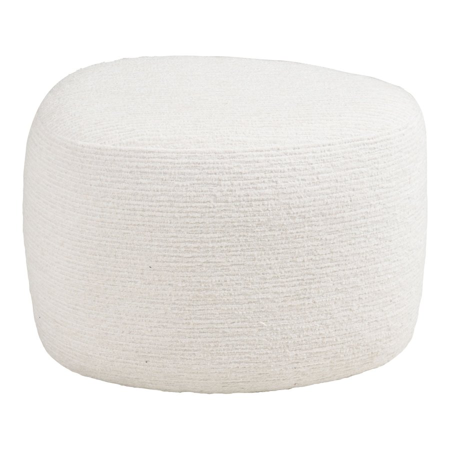 HOUSE NORDIC Hilo puff, trekantig - offwhite chenille polyestertyg (55x40)