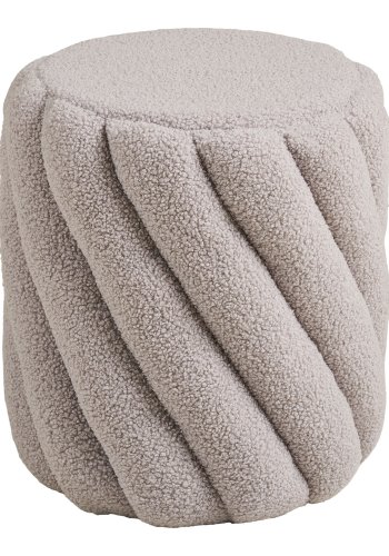 HOUSE NORDIC Sana puff, rund - gr� nallebj&ouml;rn polyestertyg (�38)