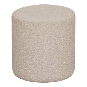 HOUSE NORDIC Ejby puf, rund - beige boucl polyester stof (34)