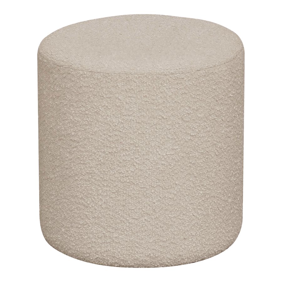 HOUSE NORDIC Ejby puff, rund - beige boucl polyesterstoff (34)