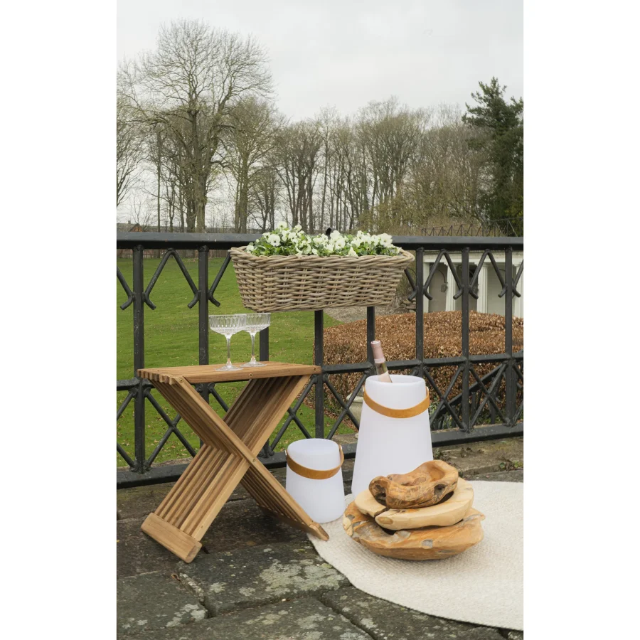 HOUSE NORDIC Erto krakk, rektangulr - naturlig teak (40x35)