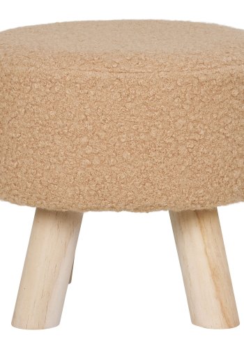 HOUSE NORDIC Aberdeen krakk, rund - sand polyester og naturlig tre (31)