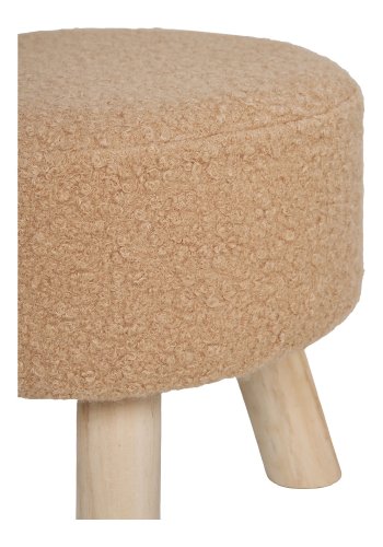 HOUSE NORDIC Aberdeen krakk, rund - sand polyester og naturlig tre (31)
