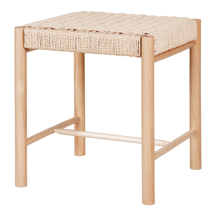 HOUSE NORDIC Abano krakk - Krakk med naturlig rottingsete, poppel, naturlig, 42x42x46,5 cm