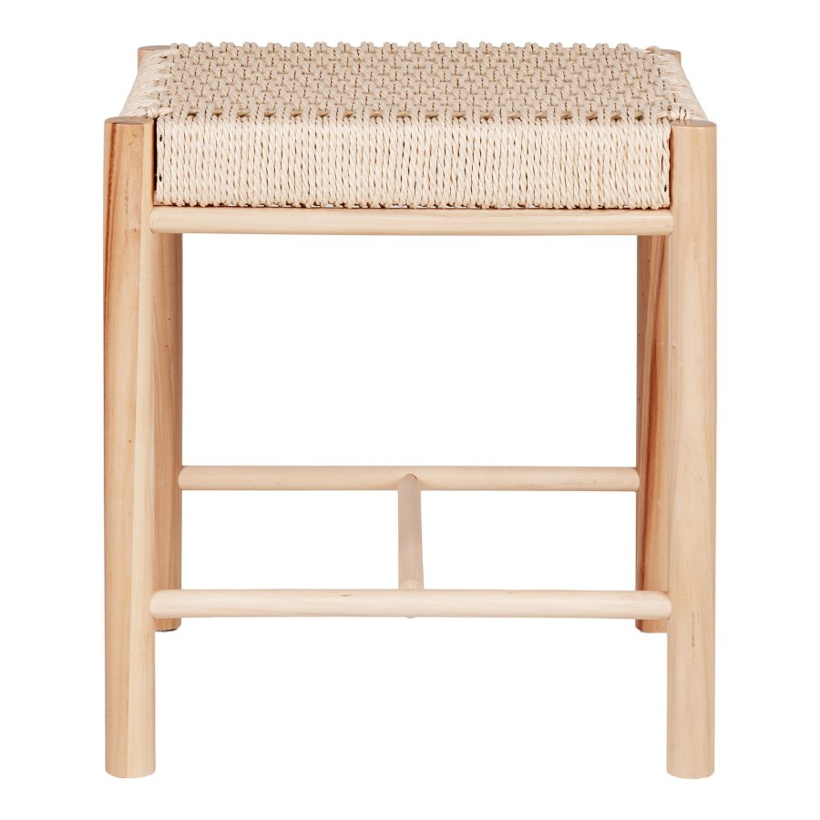 HOUSE NORDIC Abano krakk - Krakk med naturlig rottingsete, poppel, naturlig, 42x42x46,5 cm