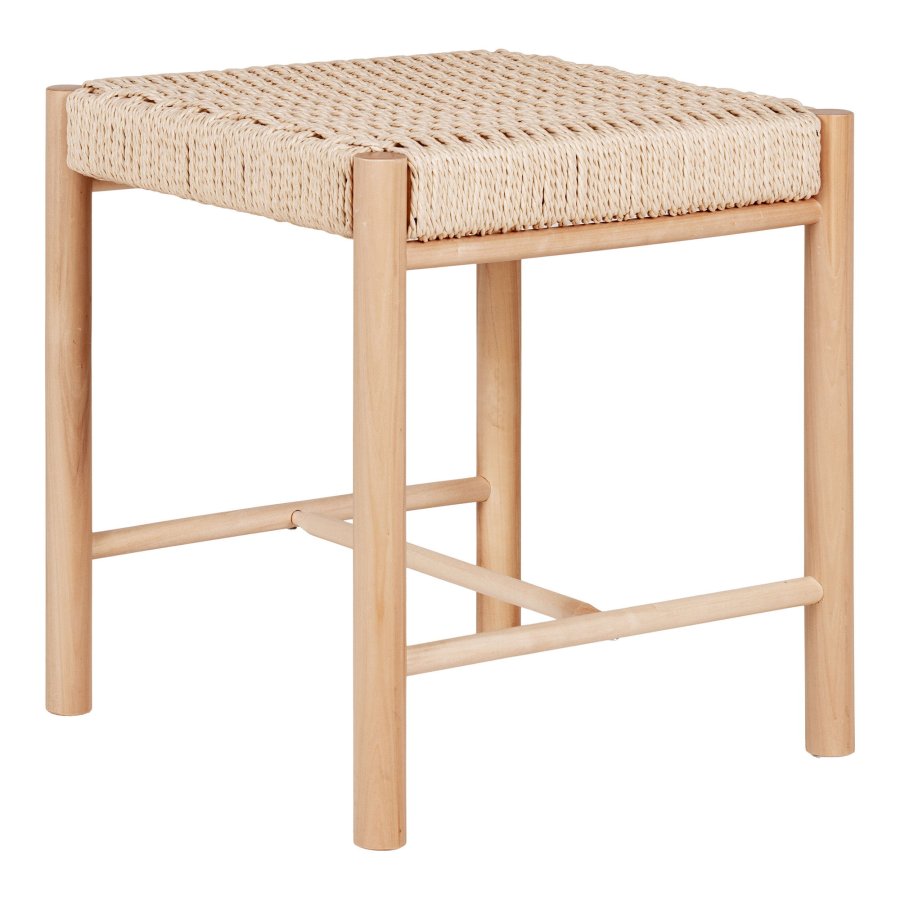 HOUSE NORDIC Abano krakk - Krakk med naturlig rottingsete, poppel, naturlig, 42x42x46,5 cm