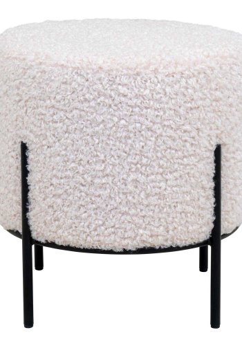 HOUSE NORDIC Alford puff - kunstig lammeskinn og stl