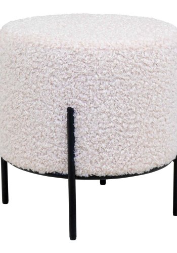 HOUSE NORDIC Alford puff - kunstig lammeskinn og stl