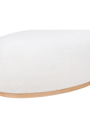HOUSE NORDIC puff, bouclé, hvit, 54,5x88,5x36 cm, HN1235