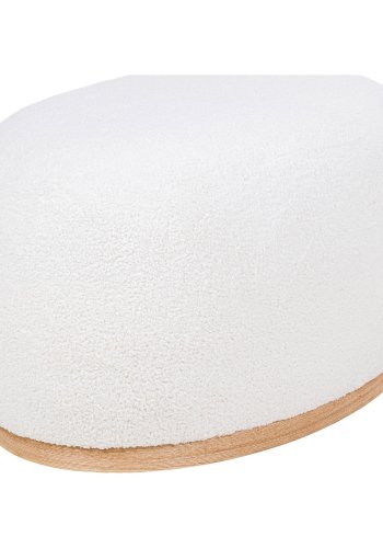 HOUSE NORDIC puff, bouclé, hvit, 54,5x88,5x36 cm, HN1235
