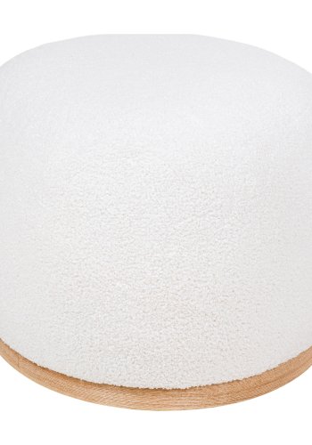 HOUSE NORDIC puff, bouclé, hvit, 54,5x88,5x36 cm, HN1235