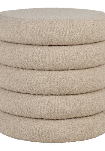 HOUSE NORDIC Brooklyn puff, med oppbevaring - beige bouclé polyesterstoff (44)