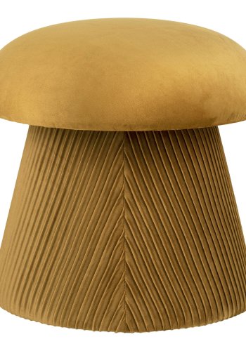 HOUSE NORDIC Hampton puff - puff, velur, oker, 41x39 cm, HN1245