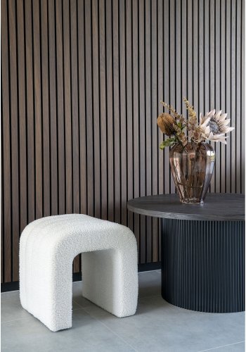 HOUSE NORDIC puff, bouclé, hvit, 41x36,5 cm, HN1234