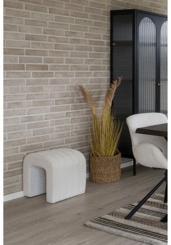 HOUSE NORDIC puff, bouclé, hvit, 41x36,5 cm, HN1234