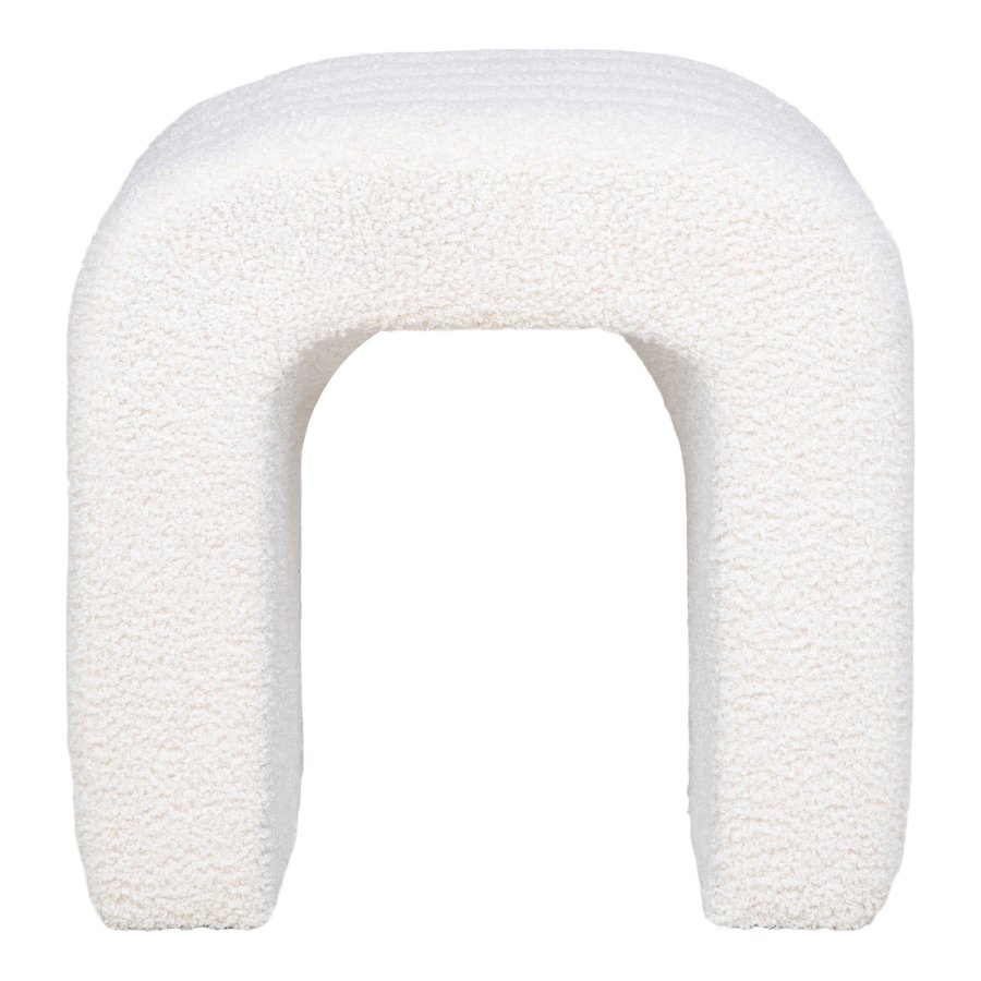 HOUSE NORDIC puff, bouclé, hvit, 41x36,5 cm, HN1234