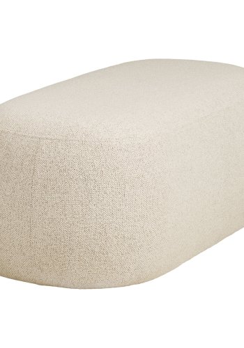 HOUSE NORDIC Blossomville b&auml;nk, rektangul&auml;r - sandf&auml;rgad boucl&eacute; polyestertyg (100x50)