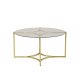 VENTURE DESIGN Kivik salongbord, rundt - glass og messing metall (86)