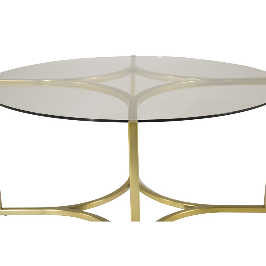 VENTURE DESIGN Kivik salongbord, rundt - glass og messing metall (86)