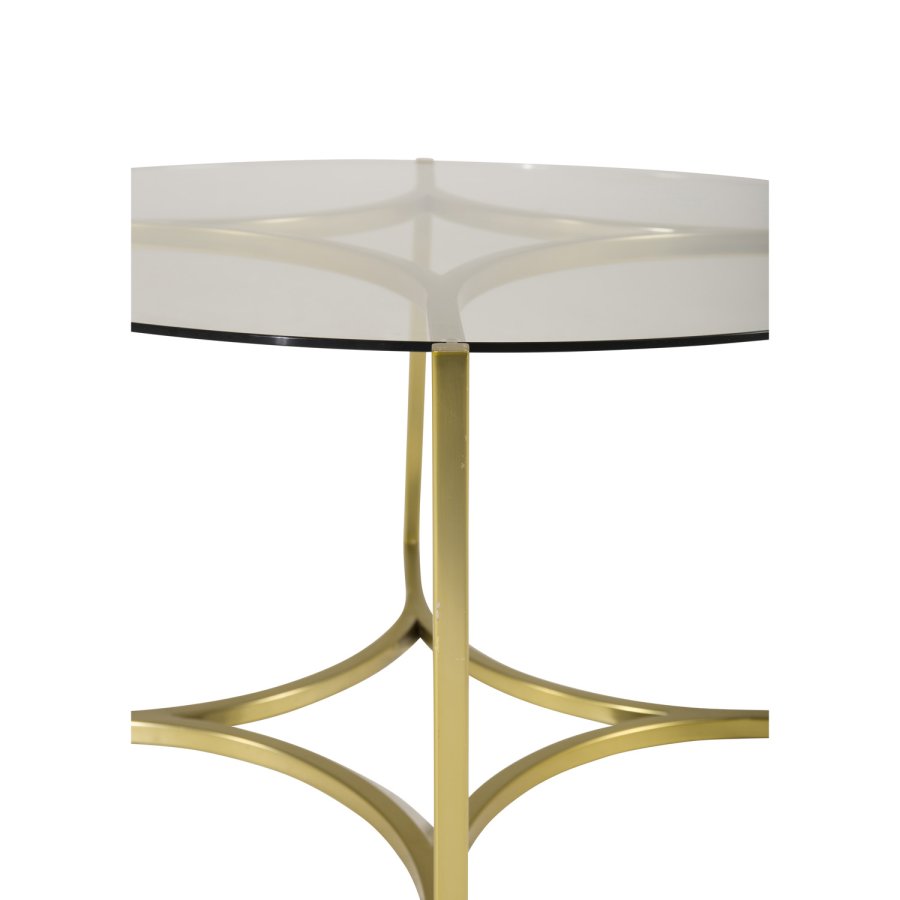 VENTURE DESIGN Kivik salongbord, rundt - glass og messing metall (86)