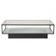 VENTURE DESIGN Maglehem salongbord, m. hylle - klart glass og sort metall (130x60)