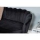 VENTURE DESIGN Calais 3-seters sofa - sort velour og sort metall