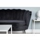 VENTURE DESIGN Calais 3-seters sofa - sort velour og sort metall