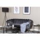 VENTURE DESIGN Calais 3-seters sofa - mrkegr velour og sort metall