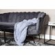 VENTURE DESIGN Calais 3-seters sofa - mrkegr velour og sort metall