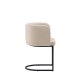 VENTURE DESIGN Simrishamn spisebordstol, m. armlen - beige TC-stoff og sort stl