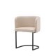 VENTURE DESIGN Simrishamn spisebordstol, m. armlen - beige TC-stoff og sort stl