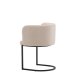 VENTURE DESIGN Simrishamn spisebordstol, m. armlen - beige TC-stoff og sort stl