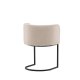 VENTURE DESIGN Simrishamn spisebordstol, m. armlen - beige TC-stoff og sort stl